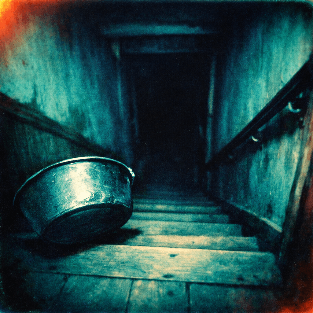 Cold Descent Through Shadowed Hall