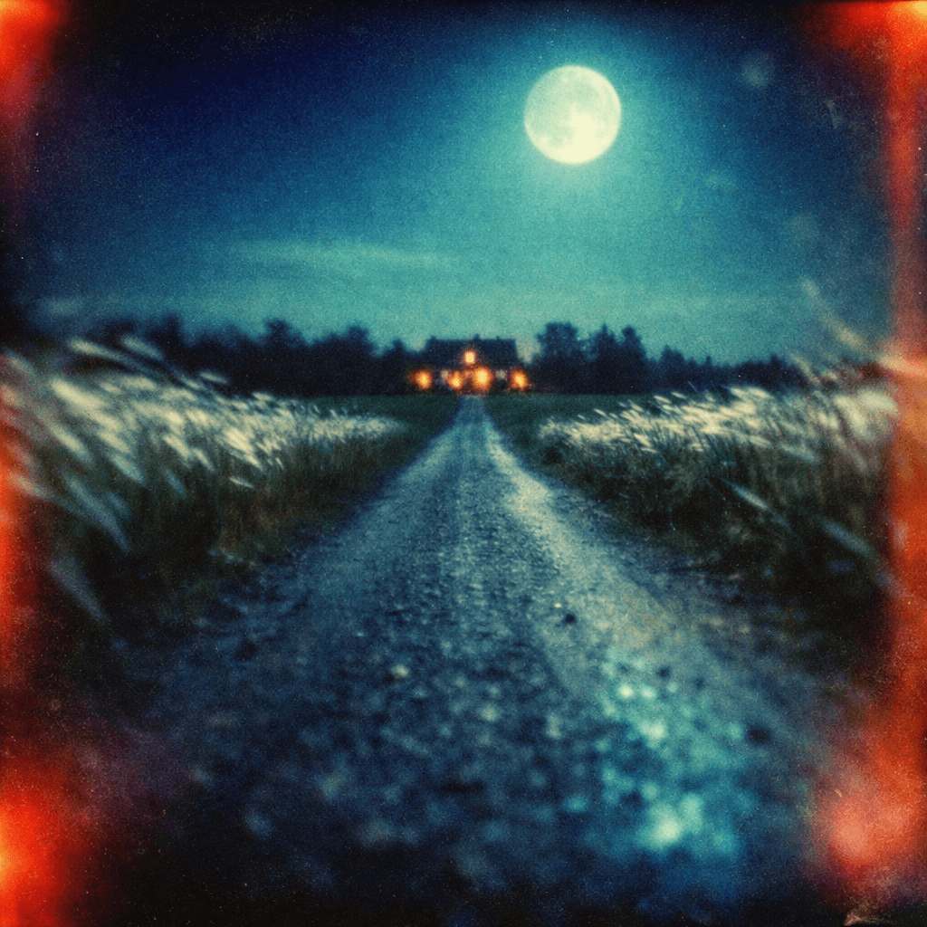 Moonlit House on a Whispering Road