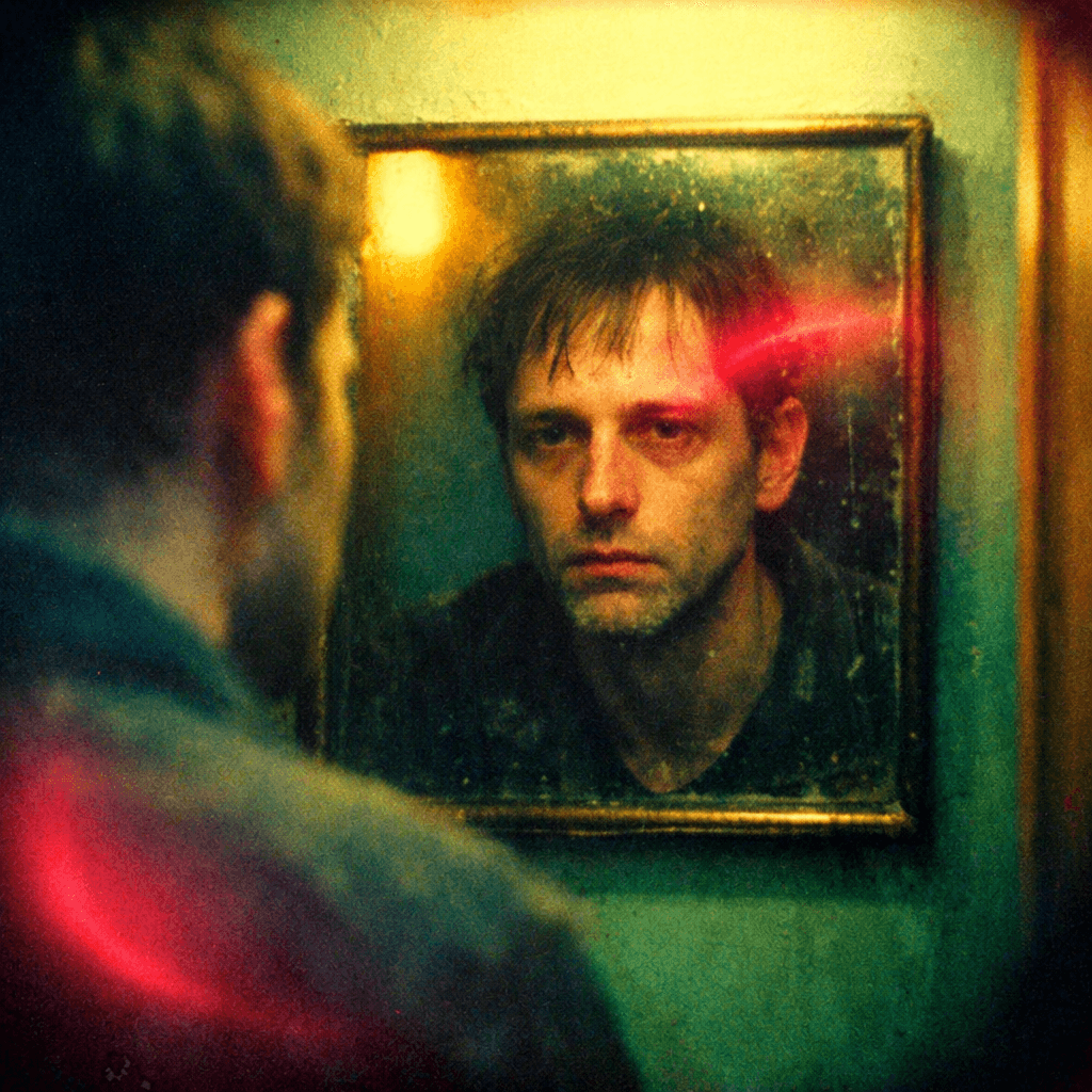 Lonely Reflection in Mirror