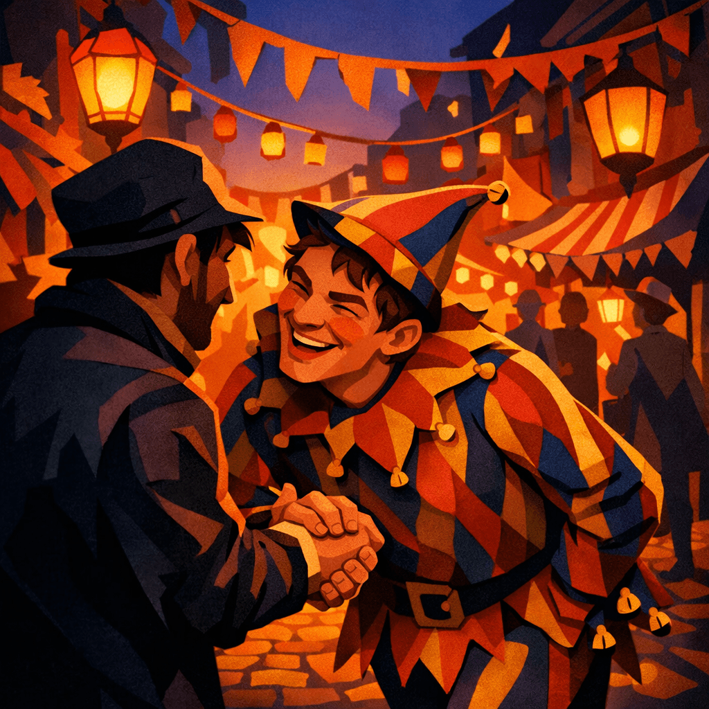 Dusk Carnival Street Unfolds