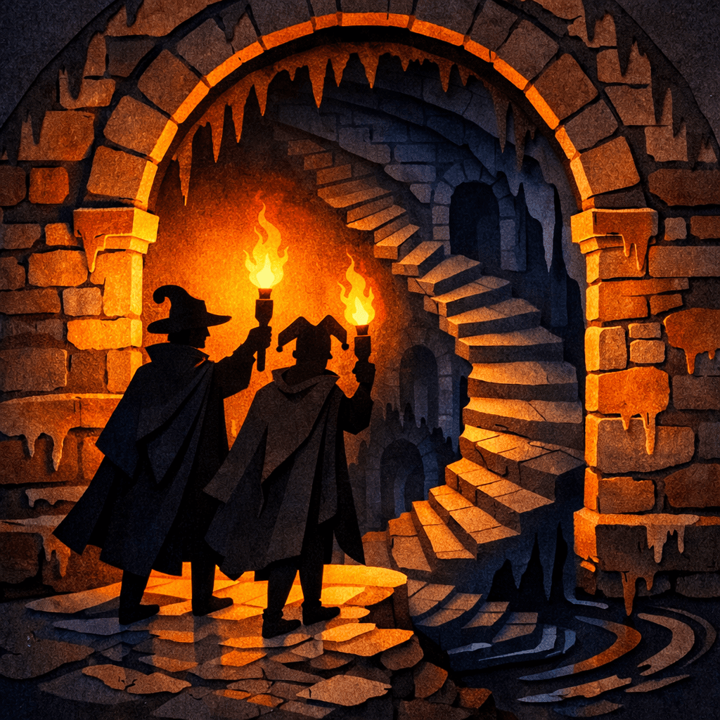 Shadowed Staircase into the Catacombs