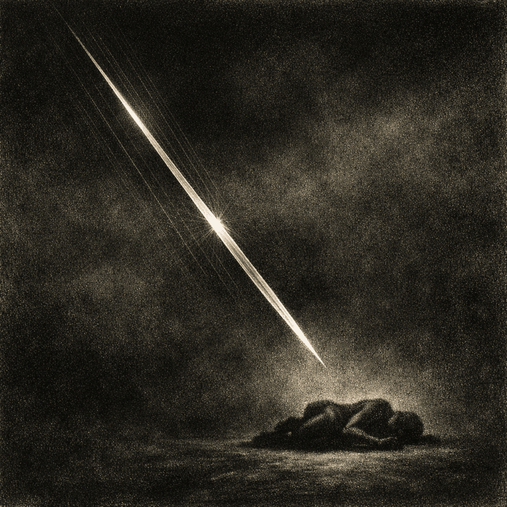 Time's razor slicing darkness