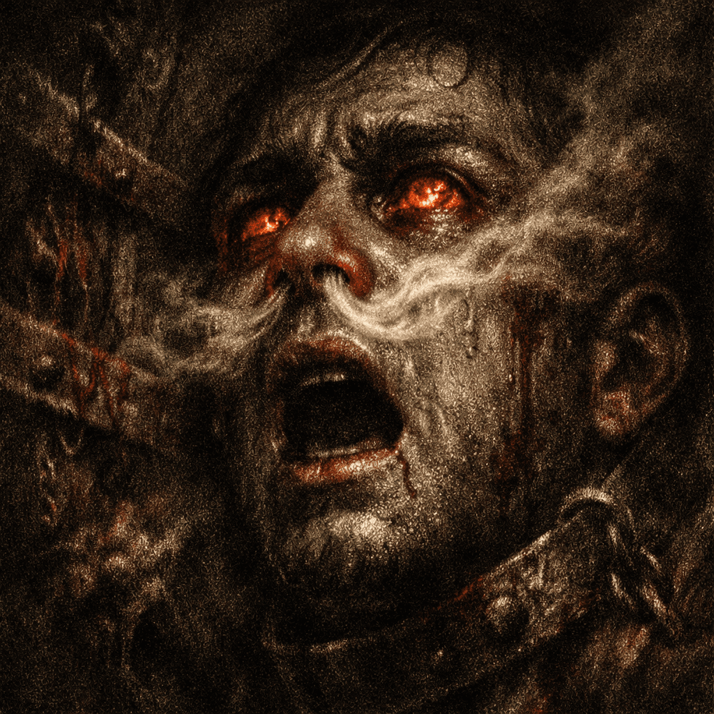 Breath of iron, eyes blazing